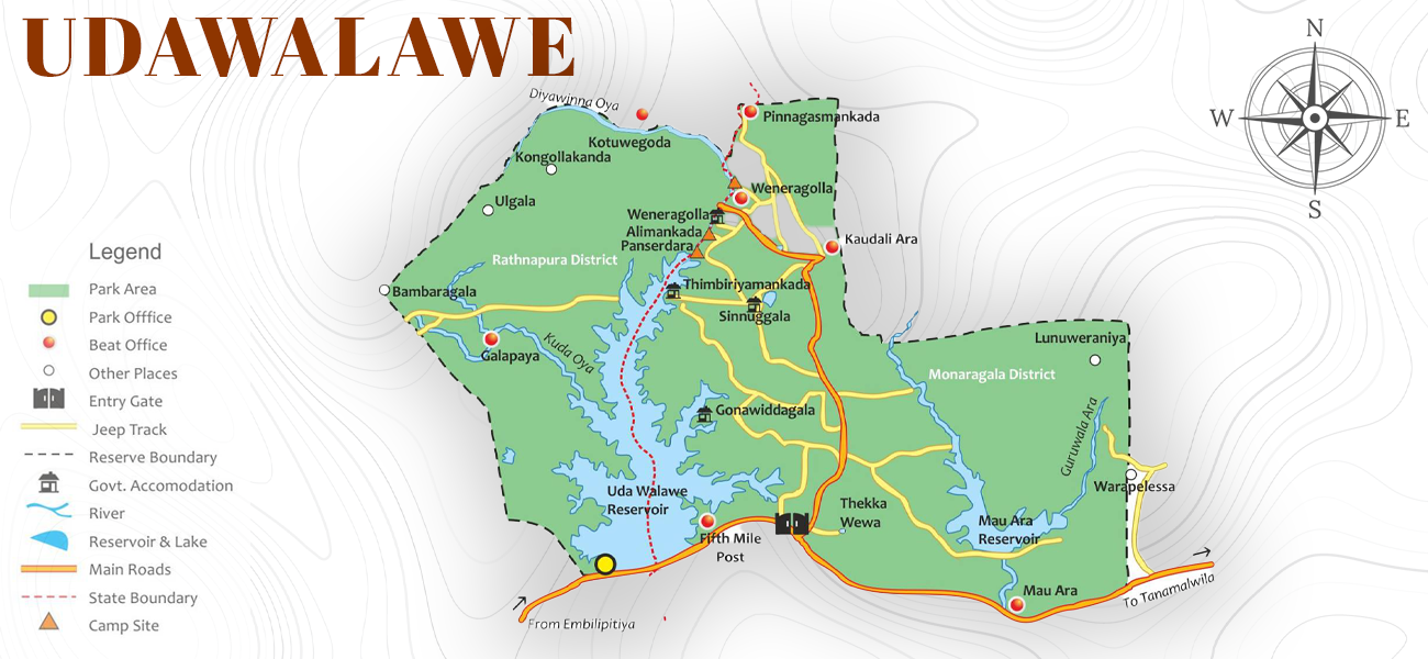 Udawalawe Map Sri Lanka